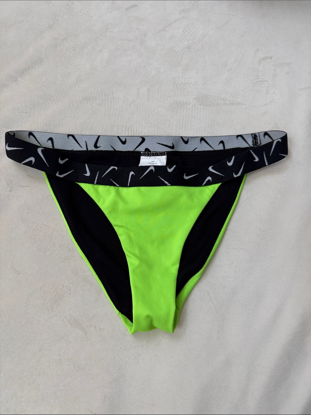 Nike Neon Lime and Black Swim Bottom